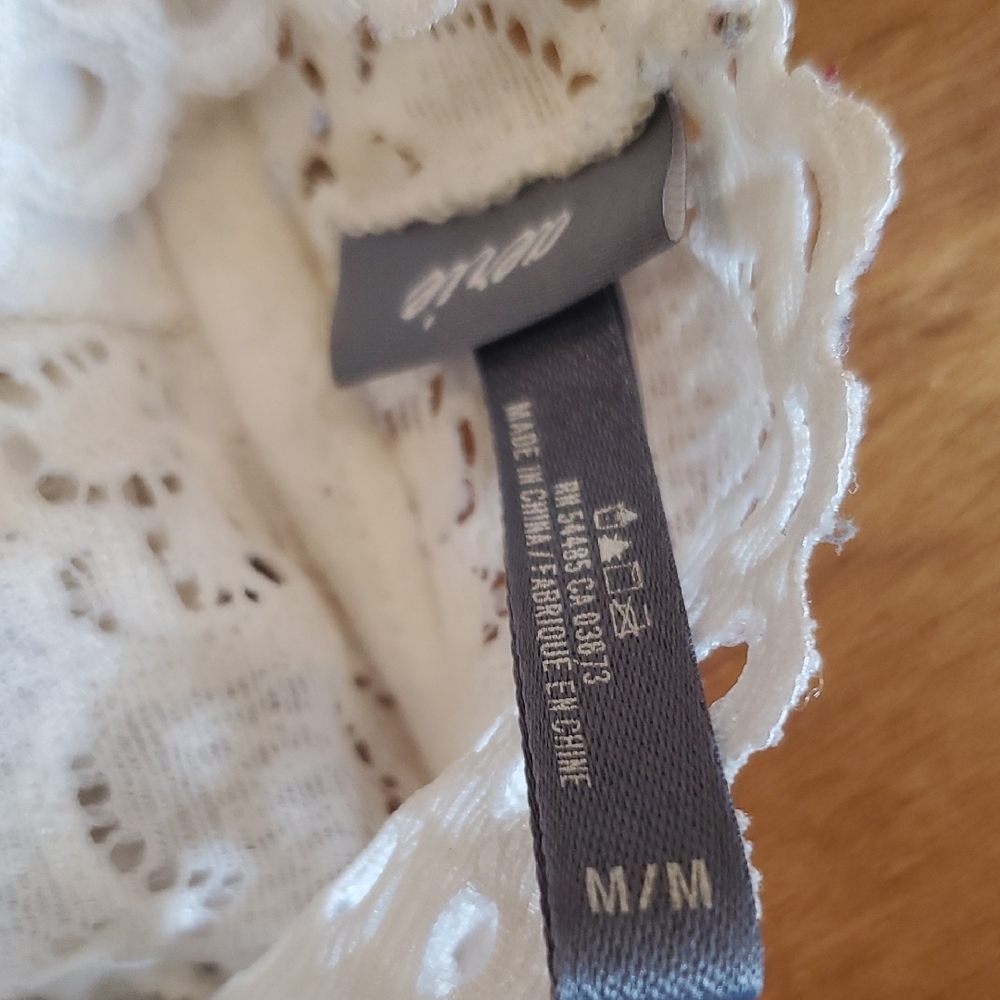 Romantic Coquette Aerie Lace Bralette in Ivory White Sz M - Picture 3 of 9